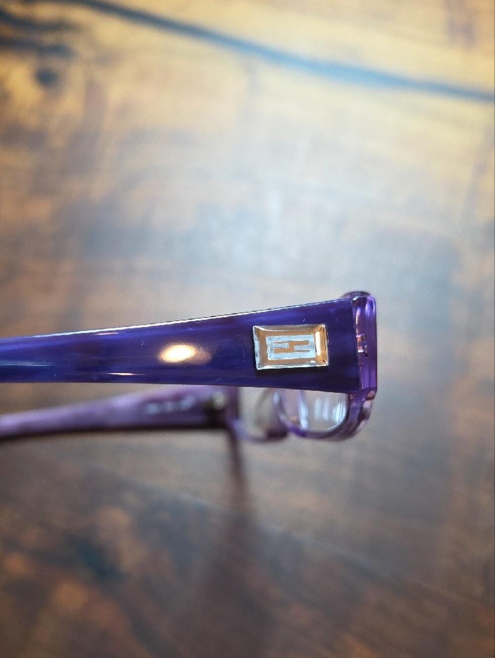 Fendi Optical Frames Purple Rectangular FASHION GLAM PREMIUM OFFICE ATTIRE - Picture 3 of 6